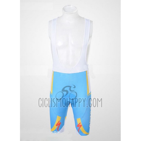 Astana Cycling Jersey Bib Short 2012 Short Sleeve Light Blue